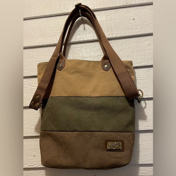 Large Canvas Crossbody Bag - Picture 1 of 5